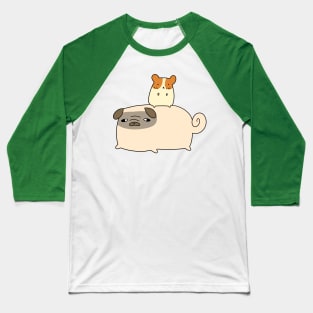 Pug and Little Hamster Baseball T-Shirt